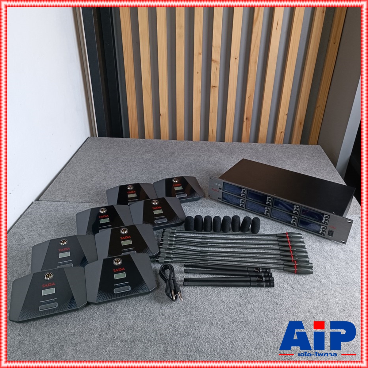 TADA U-888 ไมค์ตั้งโต๊ะไร้สาย 8ตัว UHF ธาดา U 888 U888 ไมค์ไร้สาย ไมค์ลอยตั้งโต๊ะ 8 ตัว + ตัวรับสัญญาณ 1 ตัว เอไอ-ไพศาล