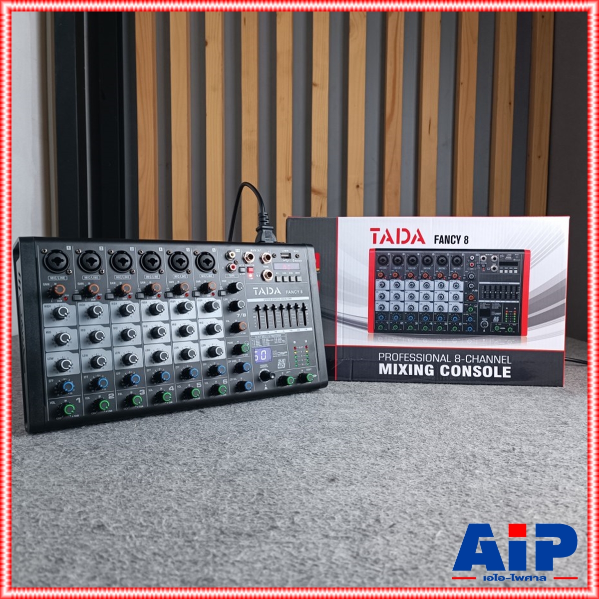 TADA FANCY-8 MIXER สีดำ มิกเซอร์ TADA FANCY 8 มิกเซอร์อนาล็อกขนาดเล็ก USB บลูทูธ พร้อมช่อง Line จำนวน 6 ช่อง เอไอ-ไพศาล