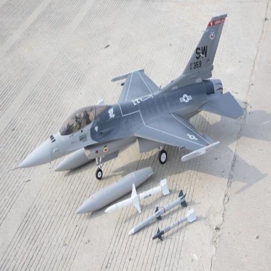 เครื่องบินโฟม ตัวลำ+ชุดไฟ Jet F-16 Ducted Fan 12-blade 90mm (ไม่รวมลูกระเบิด)(ไม่รวมวิทยุ รีซีฟ แบต)