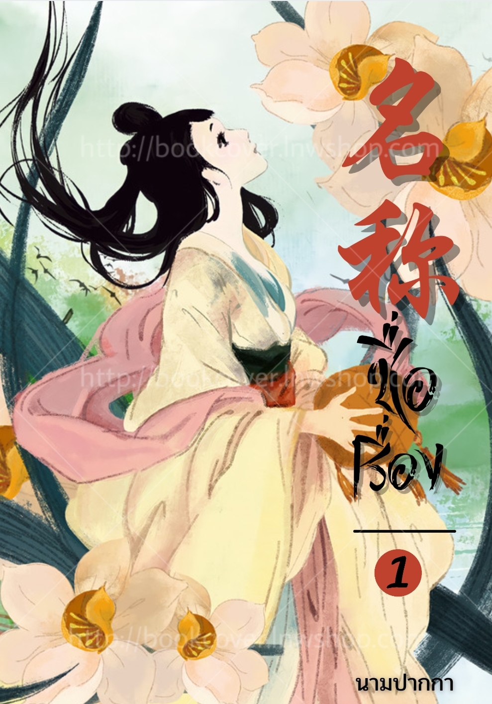 ปกนิยายจีนโบราณ แนวภาพวาดสาวงาม