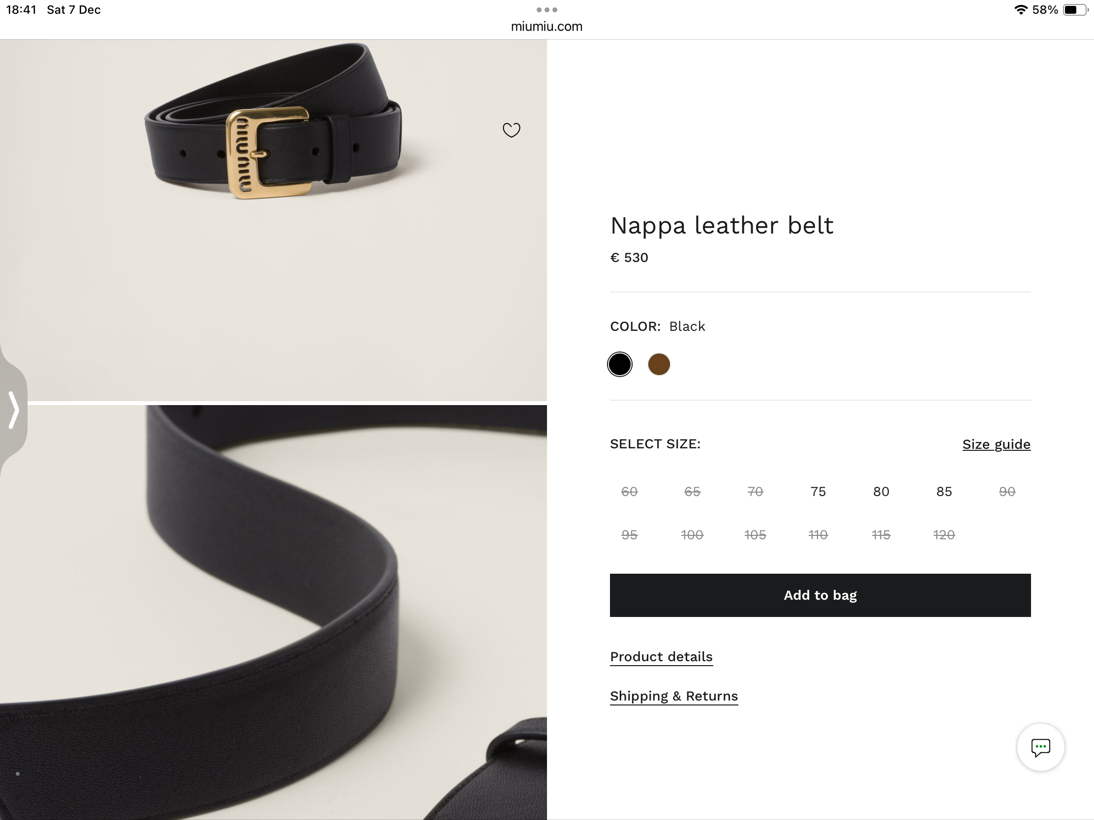 **do** เข็มขัดหนังแท้ MiuMiu Nappa leather belt ใส่ได้ชาย หญิง ขนาด 3cm สินค้าใหม่ แท้