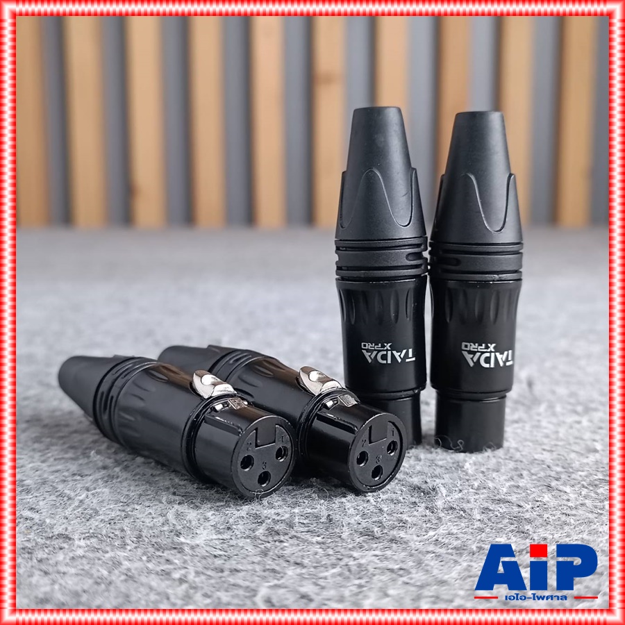 แพ็ค4ตัว TADA GYX-01BK XLR เมีย สีดำ แจ็คแคนนอนตัวเมีย CANNON GYX01BK GYX 01BK J.cannon เอไอ-ไพศาล