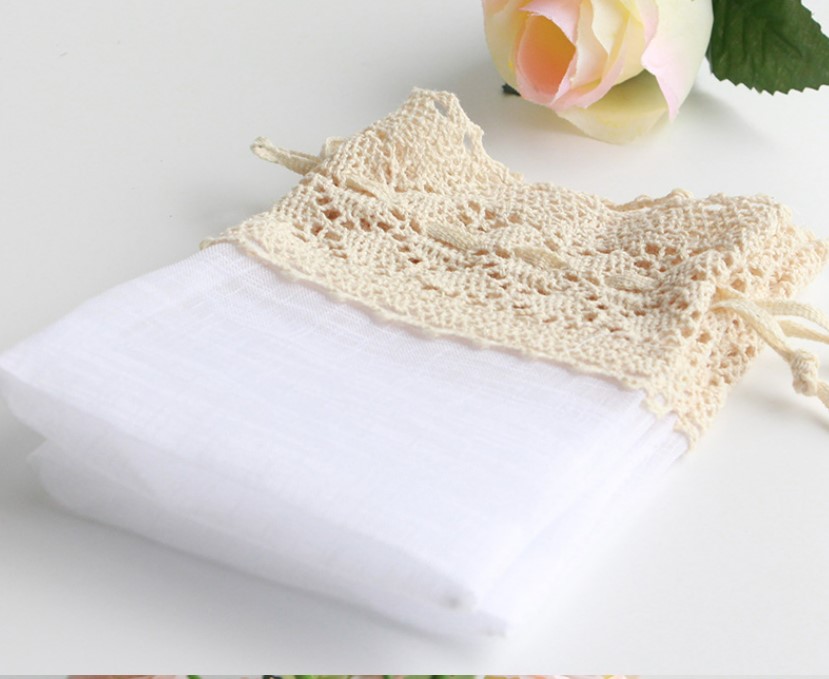 ถุงผ้าลูกไม้ ใส่ของขวัญ งานบุญ งานบวช แบบไทย ๆ ตกแต่งงาน สวย ๆ ถุงผ้าลูกไม้ ใส่ของขวัญ แจก 744407