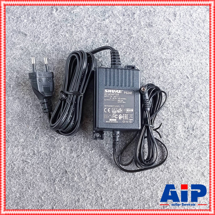 อะไหล่ อแดปเตอร์ SHURE PS24E ไมโครโฟนไร้สาย (สินค้าของแท้ บ.มหาจักร) SHURE PS 24E PS-24E PS 24 E PS-24 เอไอ-ไพศาล