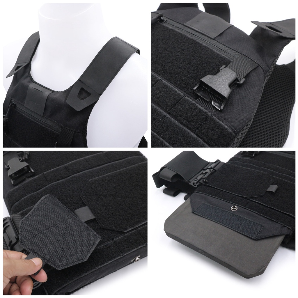 เสื้อเกราะ FCSK 2.1 ระบบปลดไวแบบยางยืดข้าง พร้อมซองใส่แม็ก 7.62, 5.56﹝Tactical Vest﹞