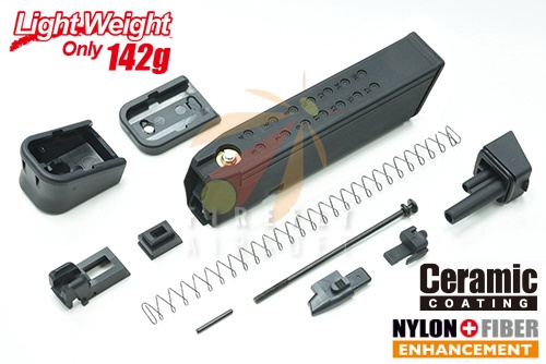 GUARDER GLK-146(B) Light-Weight Magazine Kit for MARUI G17,18C,19,22,26,34(.40 Marking, Black)