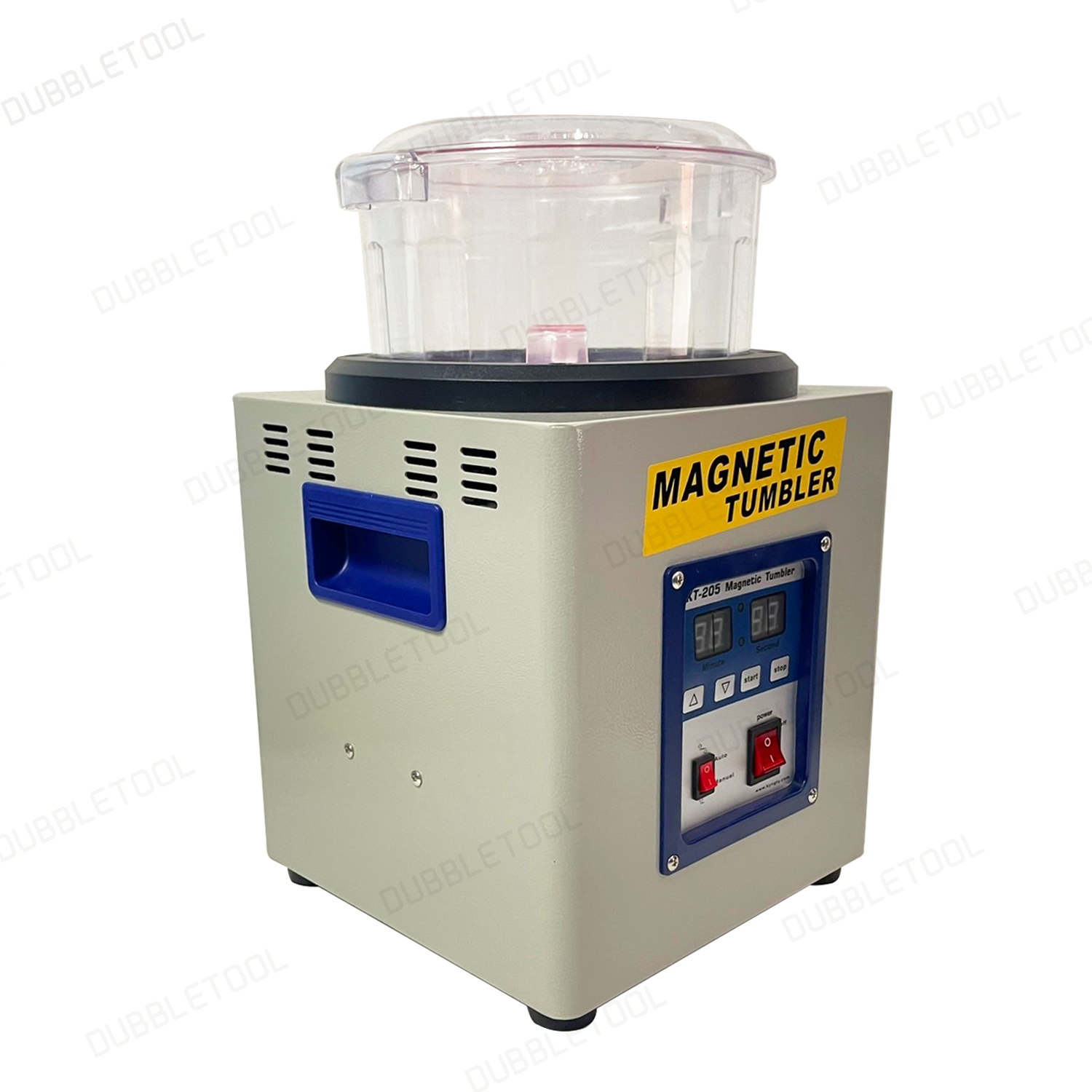 เครื่องทำความสะอาดด้วยเข็มร่อนแม่เหล็ก Magnetic Tumbler รุ่น KT-205 ความจุใช้งานเครื่อง 800 กรัม