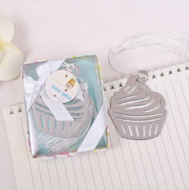 ของชำร่วย ของแจกงานแต่งงาน ที่คั่นหนังสือ ลายขนมเค้ก ขนมถ้วย ของแจกงานแต่งงาน ไอเดีย ขนมหวาน 1410012