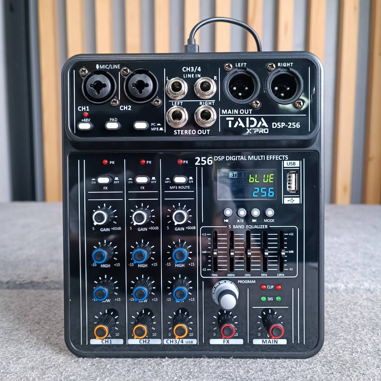 TADA DSP-256 MIXER 2ไมค์ อนาล็อกมิกเซอร์ 2 ช่องไมค์ แจ็ค Combo มี EQ เอฟเฟคแท้ 256DSP DSP 256 DSP256 เอไอ-ไพศาล