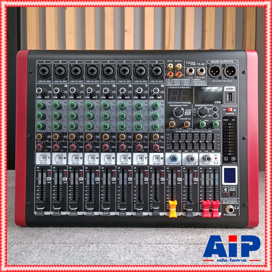TADA TD-08 MIXER มิกเซอร์อนาล็อก 8 แชนแนล Bluetooth บลูทูธ เอฟเฟคแท้ ธาดา Tada TD 08 TD08 เอไอ-ไพศาล