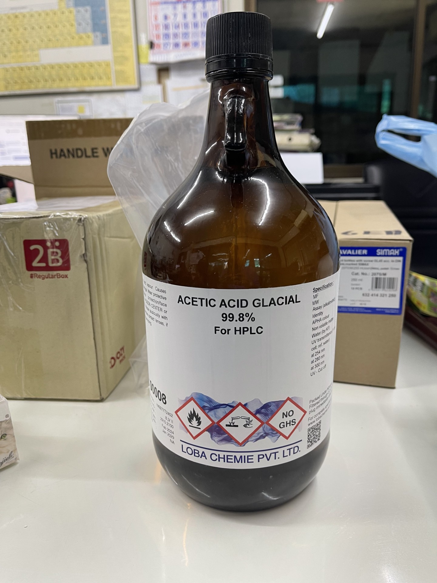 Acetic Acid HPLC 99.8%, 2.5 L