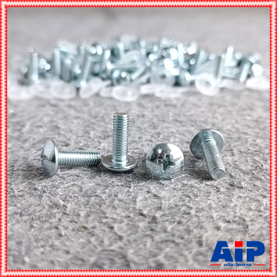 ถุง100ตัว น็อตยึด RACK / น็อตยึดไดร์เวอร์แหลม พร้อม แหวนรอง NR+R / น็อตยึดแร็ก น็อตสำหรับตู้แร็ค น็อตยึดเครื่องเสียง น็อต ยูนิตเสียงแหลม เอไอ-ไพศาล