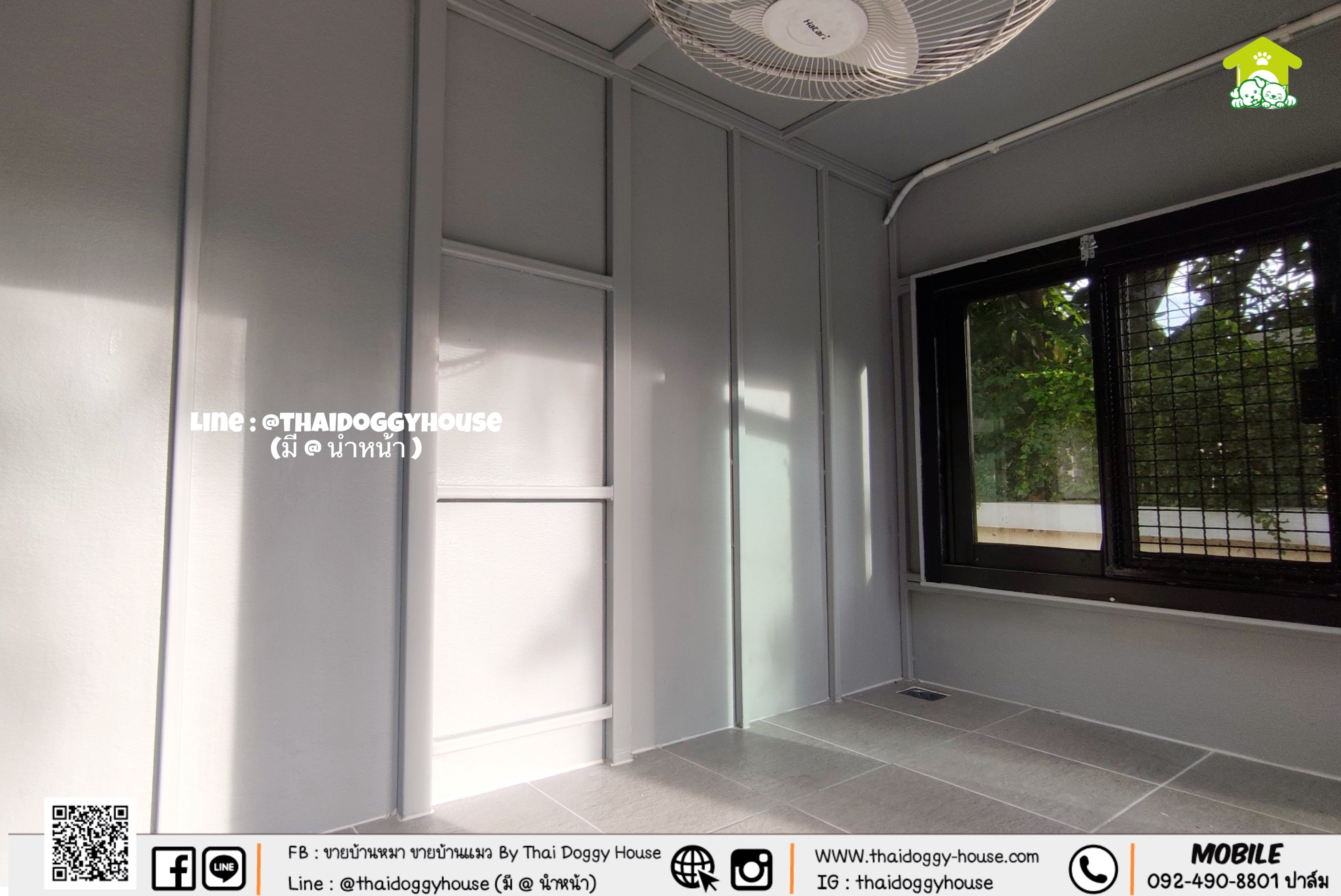 บ้านหมา บ้านแมว 𝐁𝐎𝐗 𝐒𝐓𝐘𝐋𝐄 🐕🦺🐈 สามารถกั้นห้องเพิ่มได้เป็น 2 ห้อง 😁 แบบกระจกรองรับการติดแอร์ ❄️
