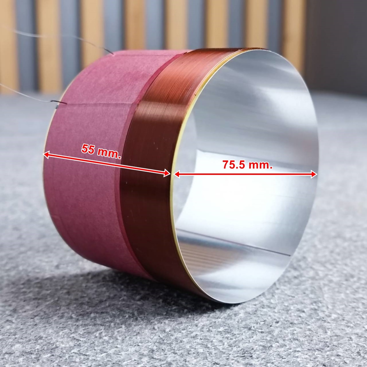 วอยซ์อลู เบอร์ 75.5 วอยซ์เทียบเบอร์75.5 VOICE วอยซ์ ลำโพง ดอกลำโพง อะไหล่ลำโพง วอยซ์คอยล์ เบอร์75.5 เอไอ-ไพศาล