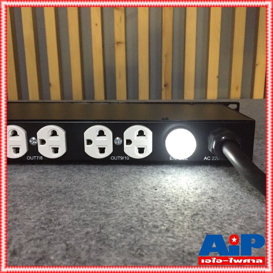 TECHCRON AC802A ปลั๊กไฟ 1U ปลั๊กขาว AC802 จอสีน้ำเงิน AC-802 ปลั๊กไฟใส่แร็ค AC 802 A ปลั๊กไฟภาคสนาม ปลั๊กไฟใช้กับเครื่องเสียง