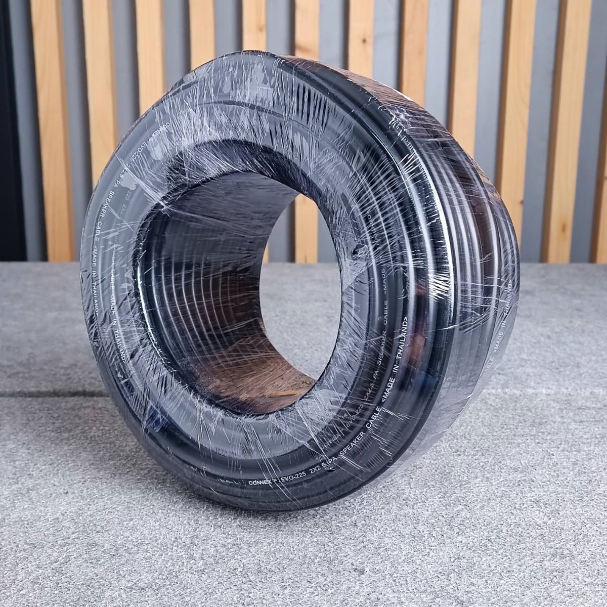 ขด50เมตร CONNEX EVO-225 2x2.5mm สายลำโพง กลมดำ ขนาด2.5mm. สายลำโพงกลางแจ้ง EVO225 EVO 225 ทองแดงแท้ เอไอ-ไพศาล