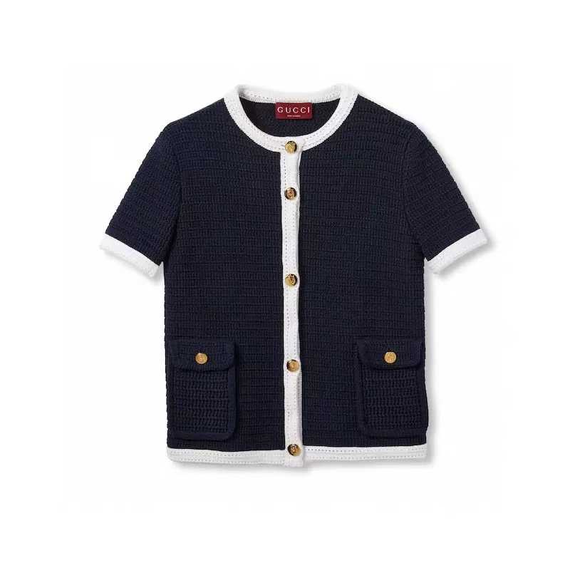 ** do** เสื้อกันหนาว Gucci FINE COTTON CARDIGAN สินค้าใหม่ ของแท้