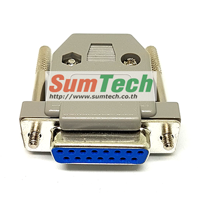 DB 15 pins female with cover (2 rows)