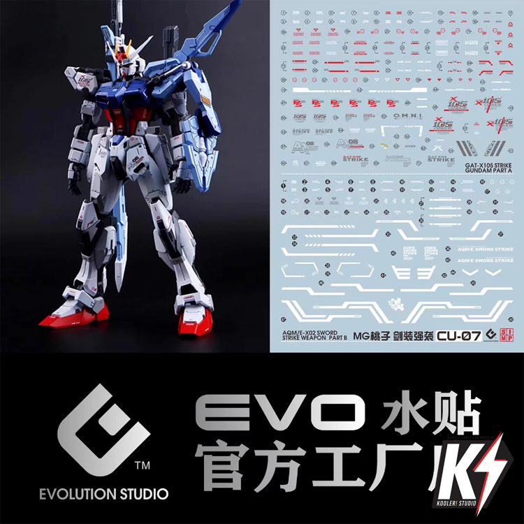 Waterdecal EVO MG Strike Gundam #ดีคอลน้ำสำหรับติดกันพลา กันดั้ม Gundam พลาสติกโมเดลต่างๆ