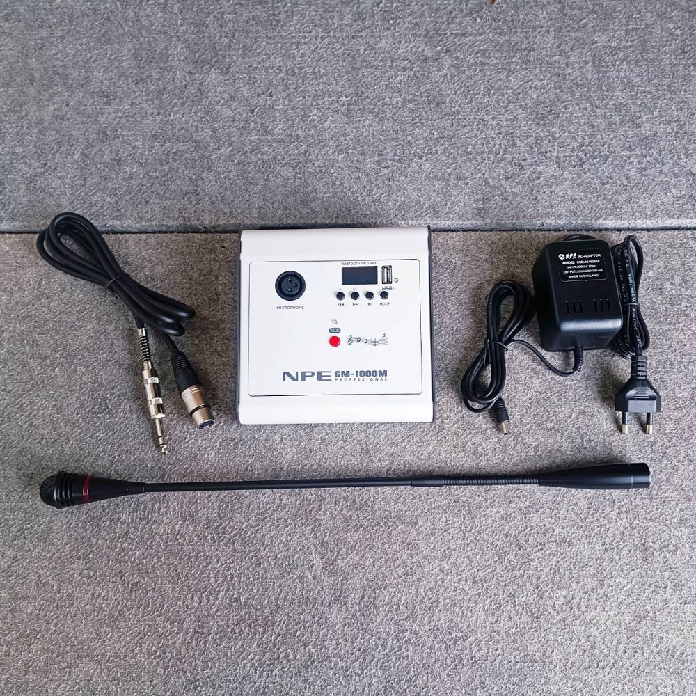 NPE CM-1000M CHIME MIC ไมค์ตั้งโต๊ะ ประชาสัมพันธ์ เอ็นพีอี ไมค์ประกาศ มีปุ่มเสียงพูด/ระฆัง CM 1000M CM1000M เอไอ-ไพศาล