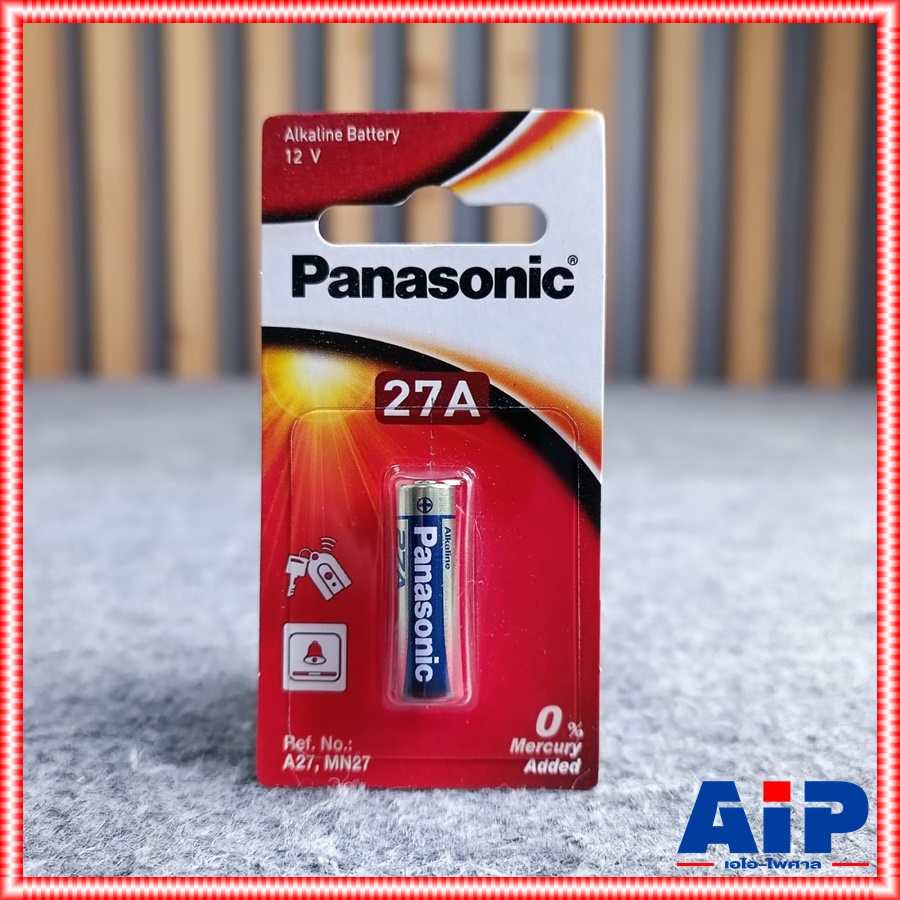1ก้อน ของแท้ PANASONIC LRV27A ถ่าน 27A battery รีโมท 12V ลคาไลน์ PANA พานาโซนิค เอไอ-ไพศาล +++