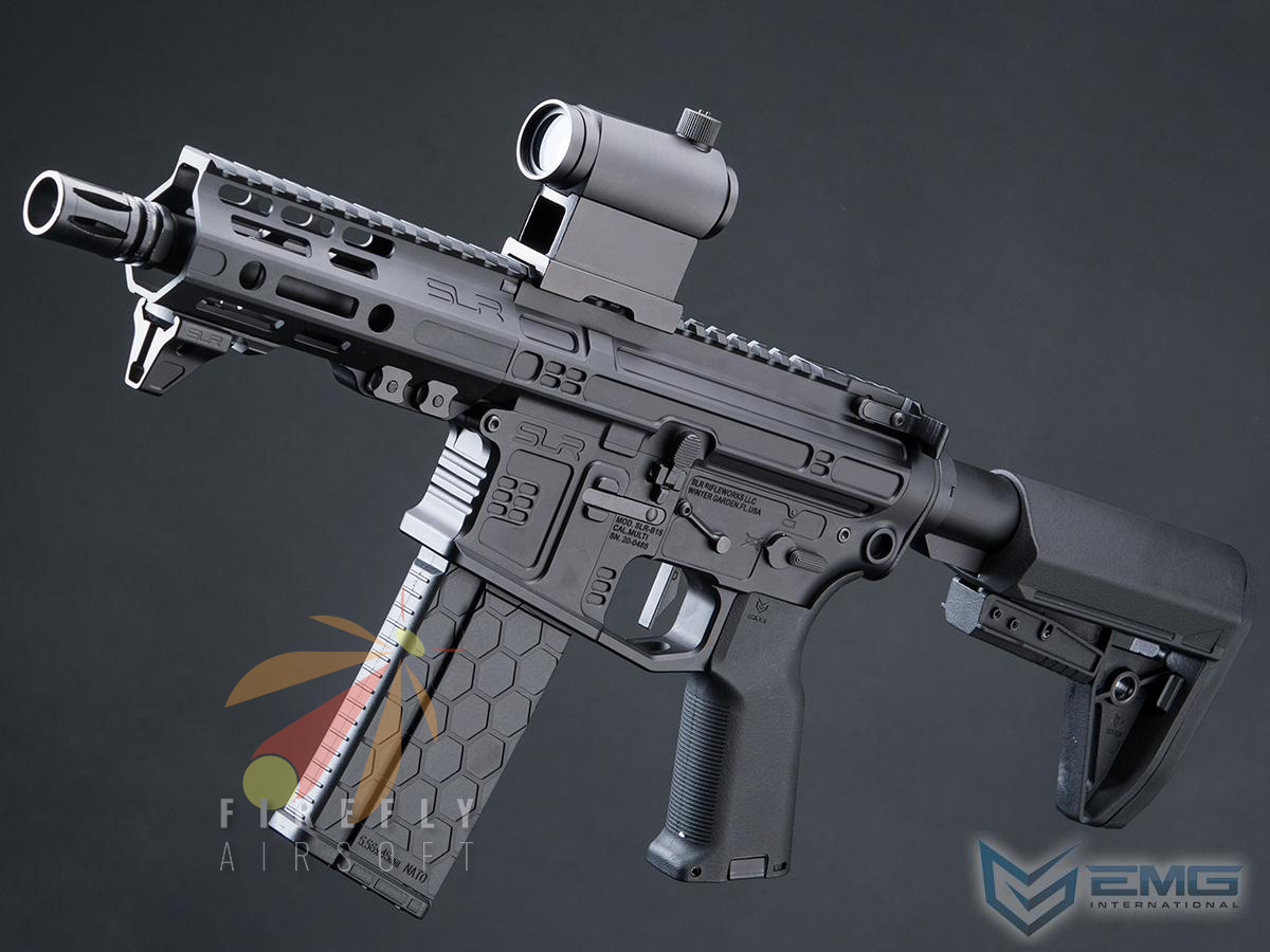 EMG Helios SLR Rifleworks Licensed B15 Airsoft AEG W/ ION M-LOK Handguard (Color: Black / 5.5" Lite Handguard / 350 FPS)