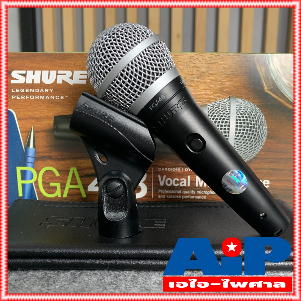SHURE แท้ รุ่น PGA48-LC *แท้มหาจักร* PGA48 PGA-48 Dynamic Microphone +++ ชัวร์ ไมค์ ไมค์สาย ไมค์ร้อง