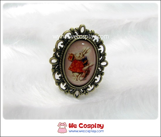 แหวนโกธิคโลลิต้า กระต่ายอลิซ Alice Rabbit Gothic Lolita Ring