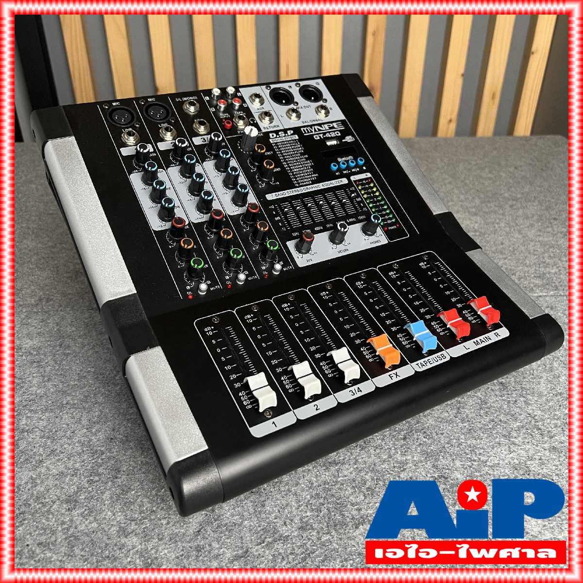 MYNPE GT-420 POWERMIX USB บลูทูธ MY NPE GT420 เพาเวอร์มิก มิกซ์ มิกเซอร์ เครื่องเสียง GT 420 เอไอ-ไพศาล