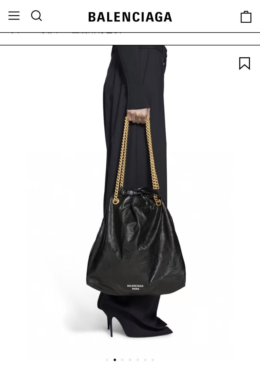 **do** กระเป๋า Balenciaga WOMEN'S CRUSH TOTE BAG MEDIUM IN BLACK สินค้าใหม่ ของแท้