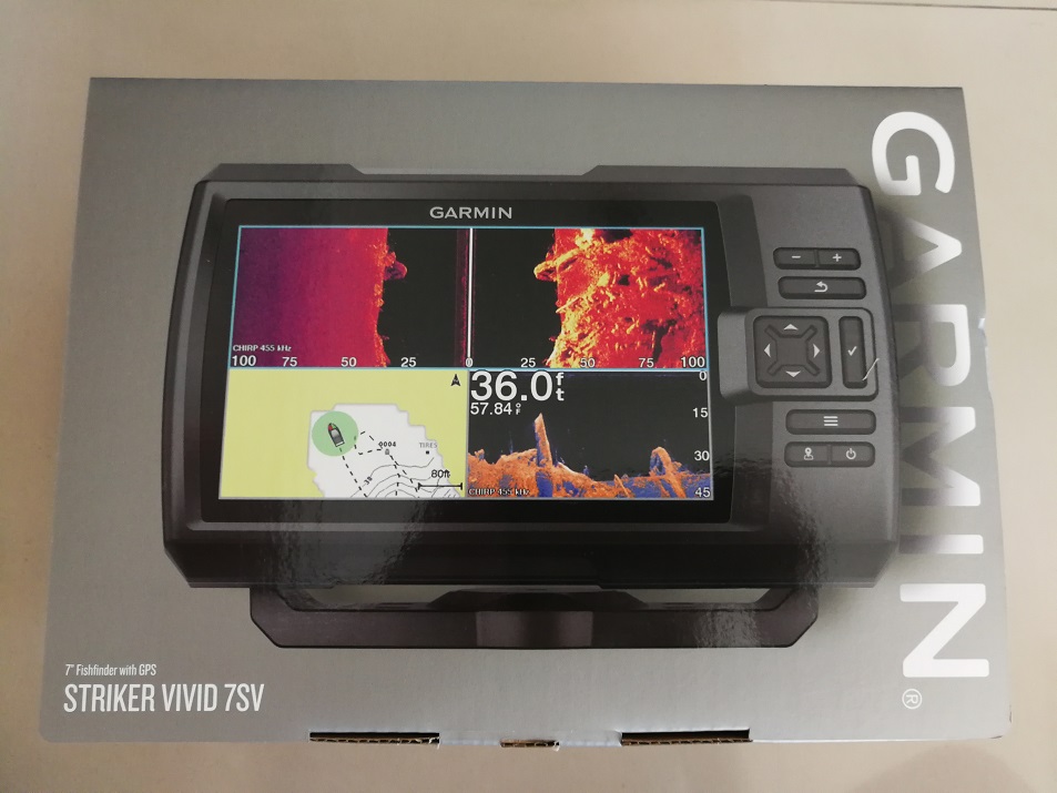 เครื่องหาปลา + GPS ยี่ห้อ Garmin Striker Vivid 7sv + GT52HW-TM 12pin เมนูไทย แถมฟรี หมวก