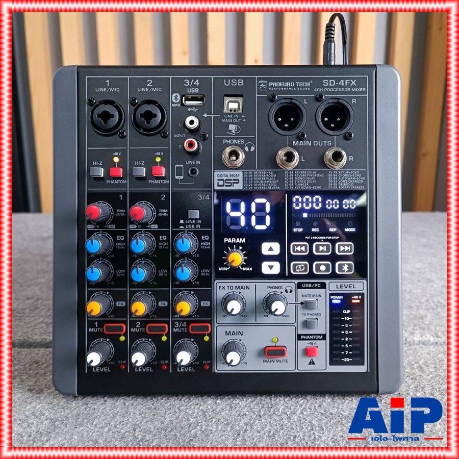 PROEUROTECH SD-4FX MIXER มิกซ์ มิกเซอร์ MIX เครื่องเสียง เครื่องปรับแต่งเสียง มิกซ์ PRO EUROTECH SD 4FX SD4FX เอไอ-ไพศาล