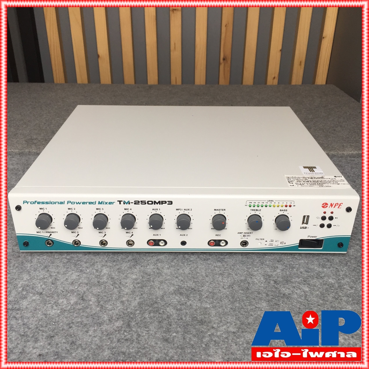 NPE TM250MP3 POWERMIXER มีLINE มีช่อง USB TM250 MP 3 เอ็นพี่อี เครื่องขยายเสียง แอมป์ แอมป์ประกาศ +++