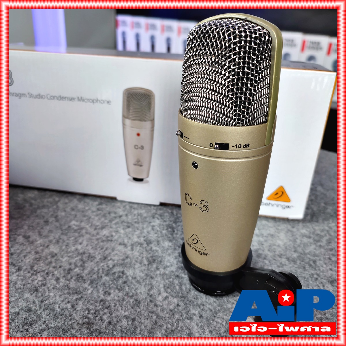 BEHRINGER C3 ไมค์โครโฟนสตูดิโอ C-3 ไมโครโฟนคอนเด็นเซอร์ C3 แบบ Large Dual-Diaphragm พร้อมแพทเทิร์นการรับเสียงปรับได้ +++