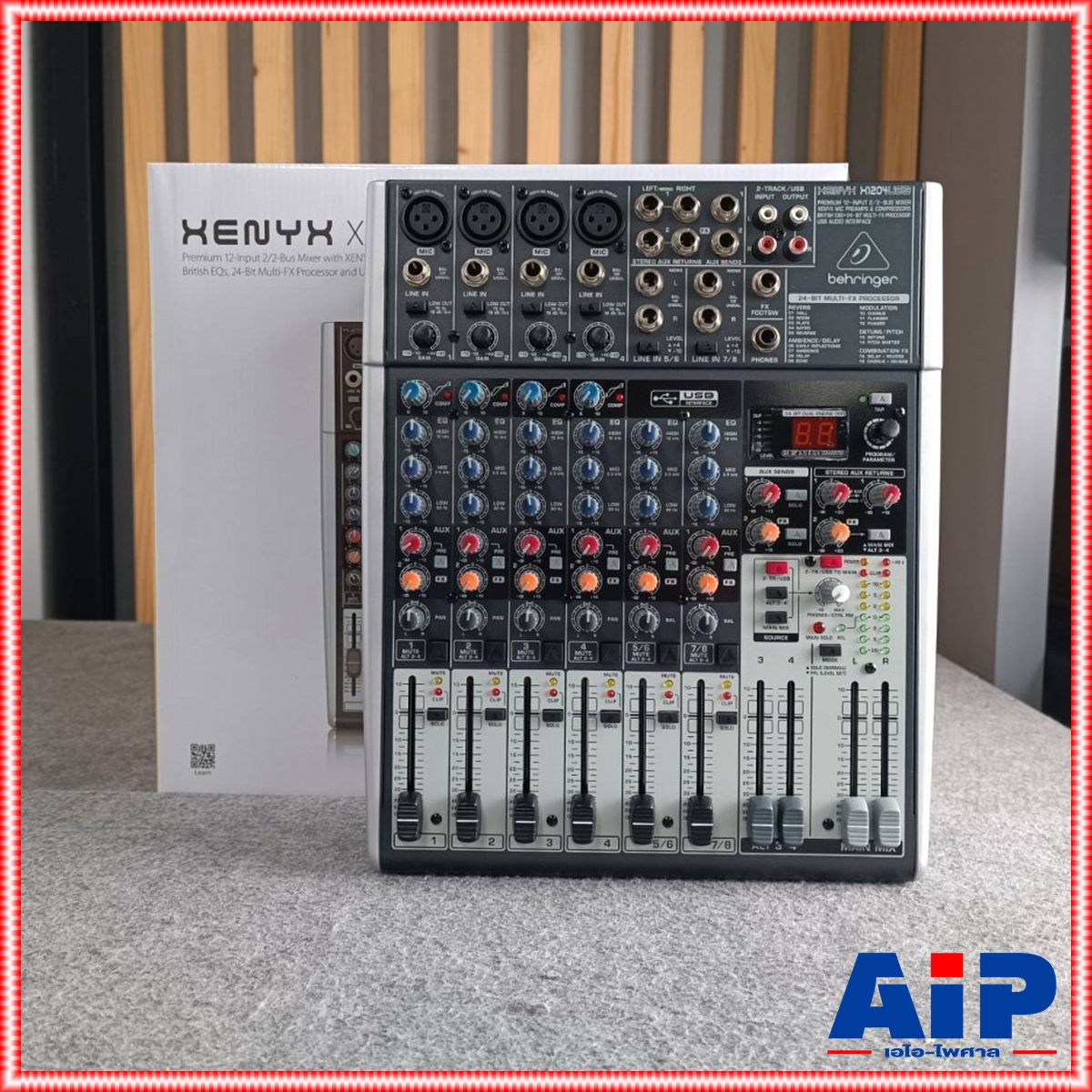 BEHRINGER XENYX-X1204USB mixer มิกเซอร์ BEHRINGER XENYX X1204FX Mixer เครื่องผสมสัญญาณเสียง มิกเซอร์ แบบอนาล็อค Behringer Xenyx X1204FX +++ เอไอ-ไพศาล