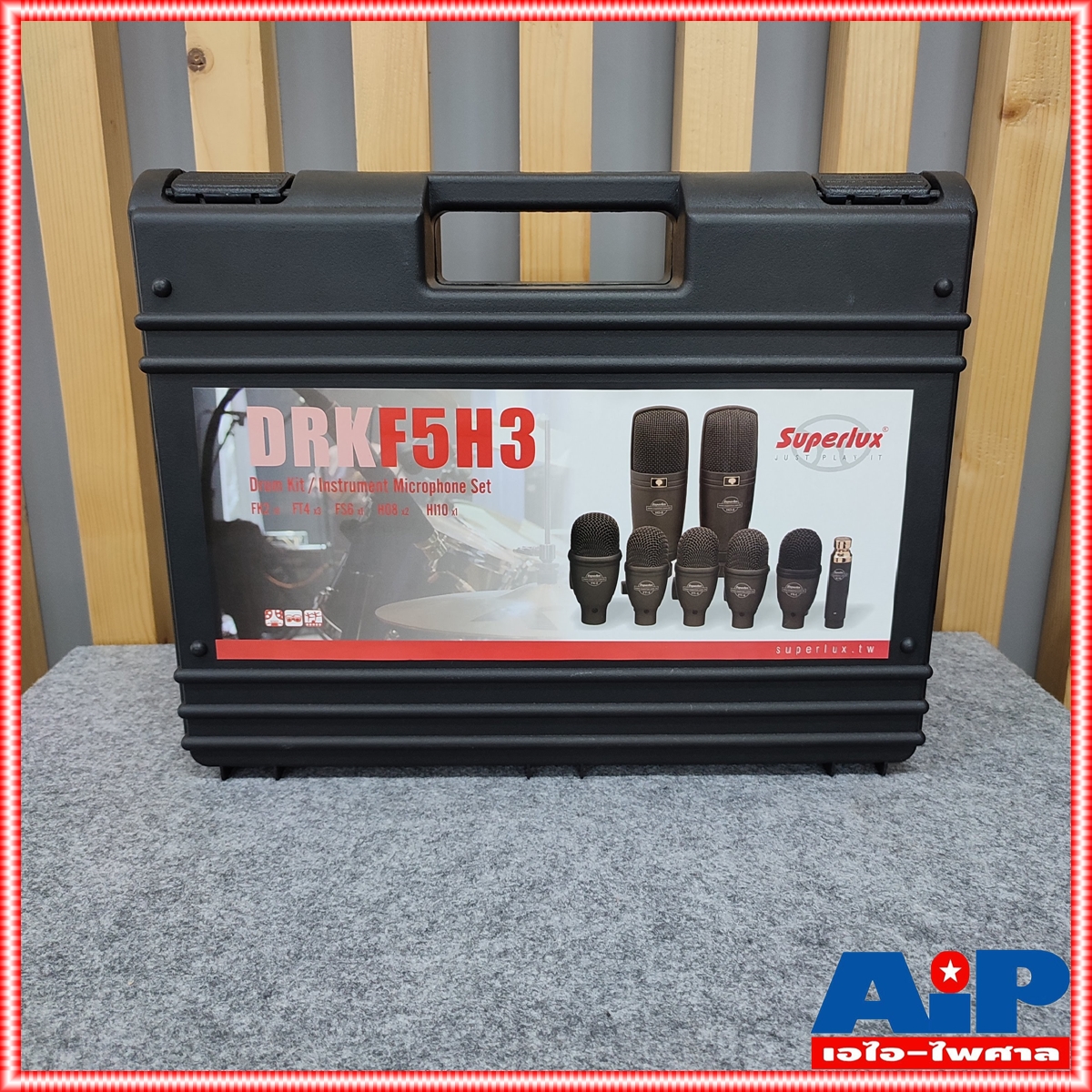 ชุด8ชิ้น SUPERLUX DRK-F5H3 ไมค์กลองชุด8ชิ้น Drum Microphone Set DRK F5 H3 DRK F5H3 DRKF5H3 เอไอ-ไพศาล