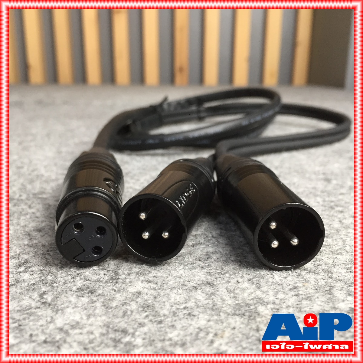 1.5เมตร LIDGE YM-390E สาย CANNON ตัวเมีย CANNON ตัวผู้ x2 ต่อY YM390 E YM 390 สายสัญญาณ เสียง แจ็ค สายY เอไอ-ไพศาล