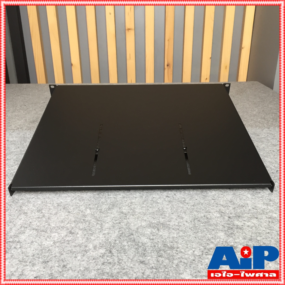 ถาดรองเครื่อง2U พร้อมน๊อต สีดำ NPE ใช้ประกอบเข้ากับตู้ Rack ถาดรอง2U ถาดเครื่องเสียง ถาดใส่RACK