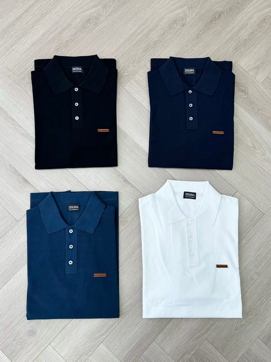 **do** เสื้อคอโปโล Zegna COTTON POLO SHIRT ผู้ชาย มี 4 สีให้เลือก สินค้าใหม่ ของแท้