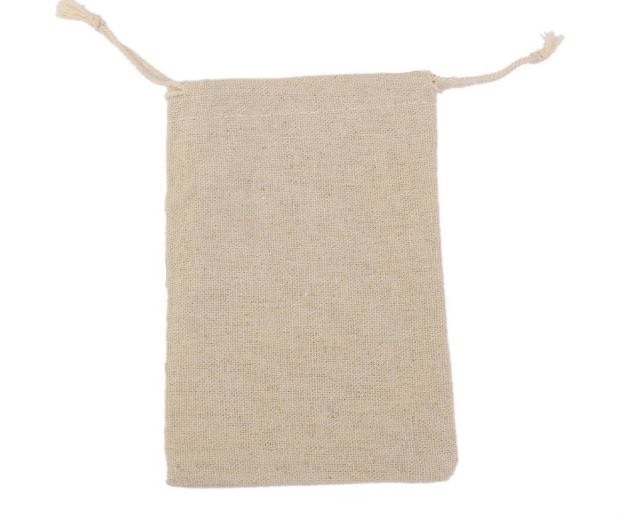 ถุงผ้าป่าน ถุงผ้าลินิน ใส่ของชำร่วย ใส่ข้าว ขนาด 8x10 cm ถุงใส่ของขวัญ สไตล์วินเทจ สุดคลาสสิค 699051