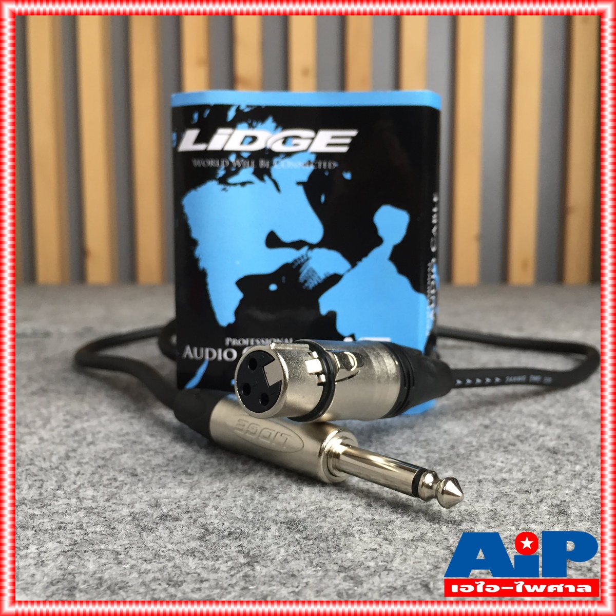1.5เมตร LIDGE YM-381E สาย XLR เมีย - phone mono สายสัญญาณ YM 381 E CANNON เมีย - ไมค์ MONO