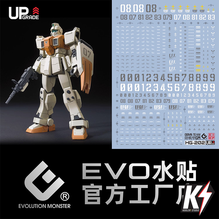 Waterdecal EVO Up Grade HG RGM-79(G) GM Ground Type #ดีคอลน้ำสำหรับติดกันพลา กันดั้ม Gundam พลาสติกโมเดลต่างๆ