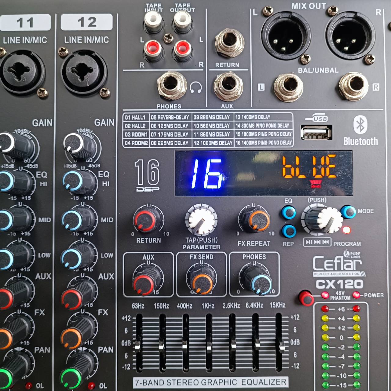 Ceflar CX-120 MIXER มิกซ์เซอร์ บูลทูธ 12 CH เครื่องปรับแต่งเสียง มิกเซอร์อนาล็อก CX 120 CX120 เอไอ-ไพศาล