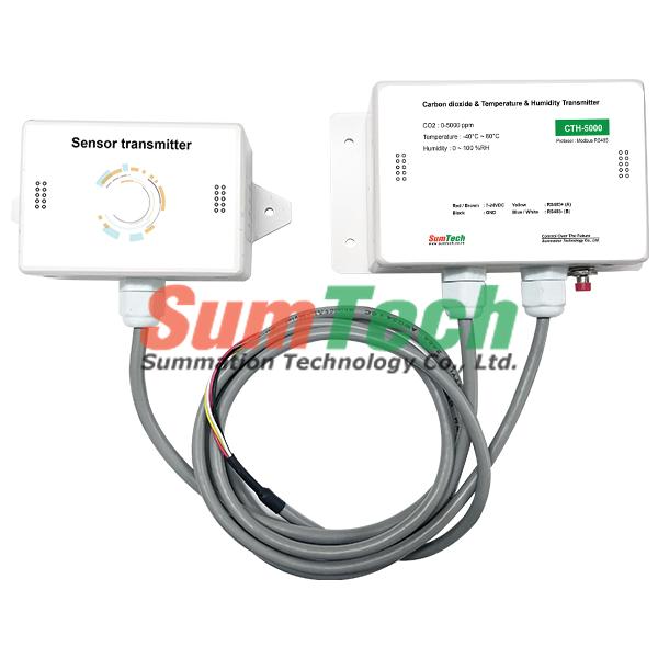 CO2 + Temperature + Humidity Sensor transmitter RS485 output