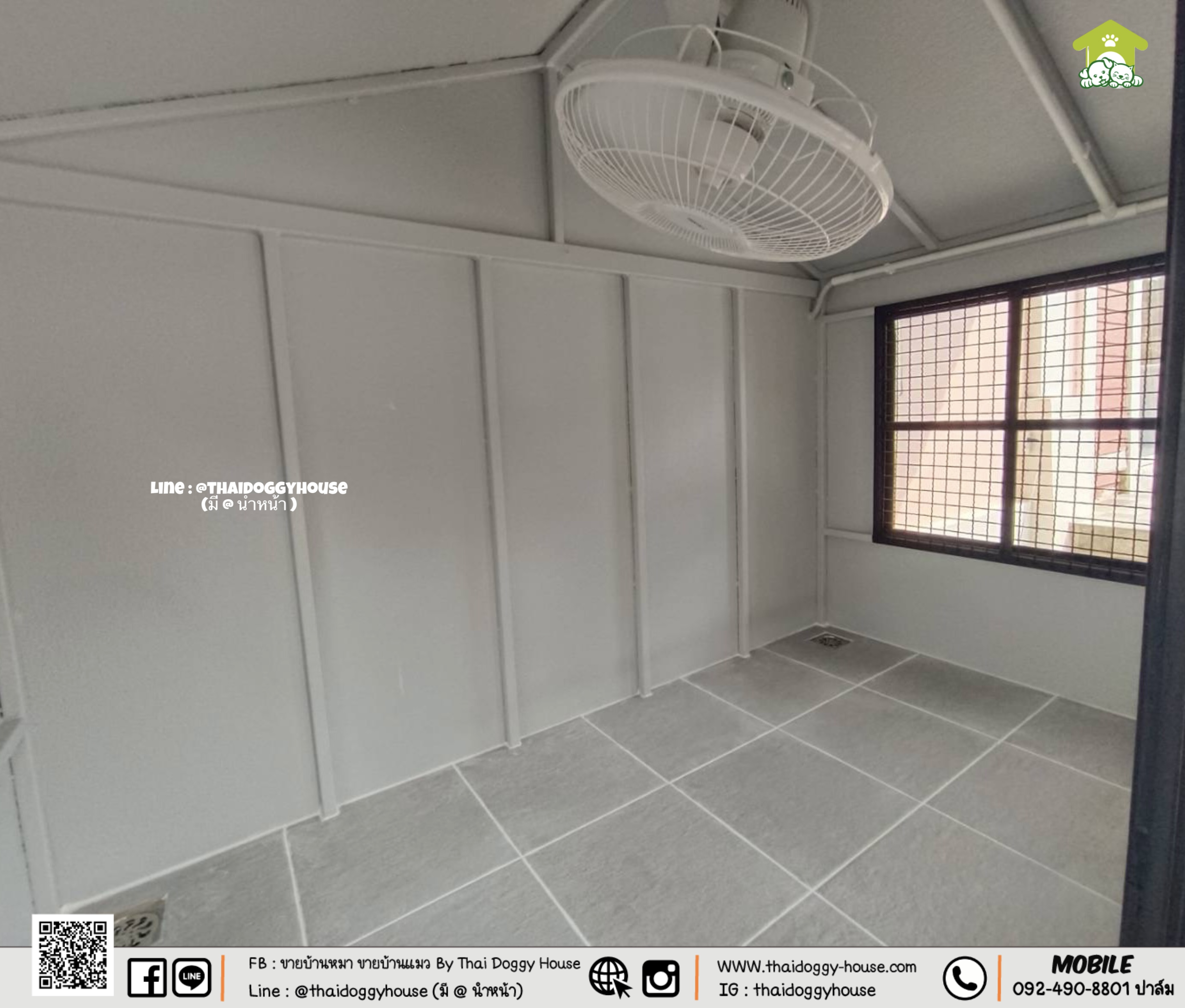 บ้านหมา บ้านแมว " 𝐍𝐎𝐑𝐃𝐈𝐂 𝐒𝐓𝐘𝐋𝐄 " มีตะแกรงเหล็ก มุ้งลวด พร้อมประตูบานสวิง ให้น้องๆเข้า- ออกเองได้ อากาศถ่ายเทได้ดี
