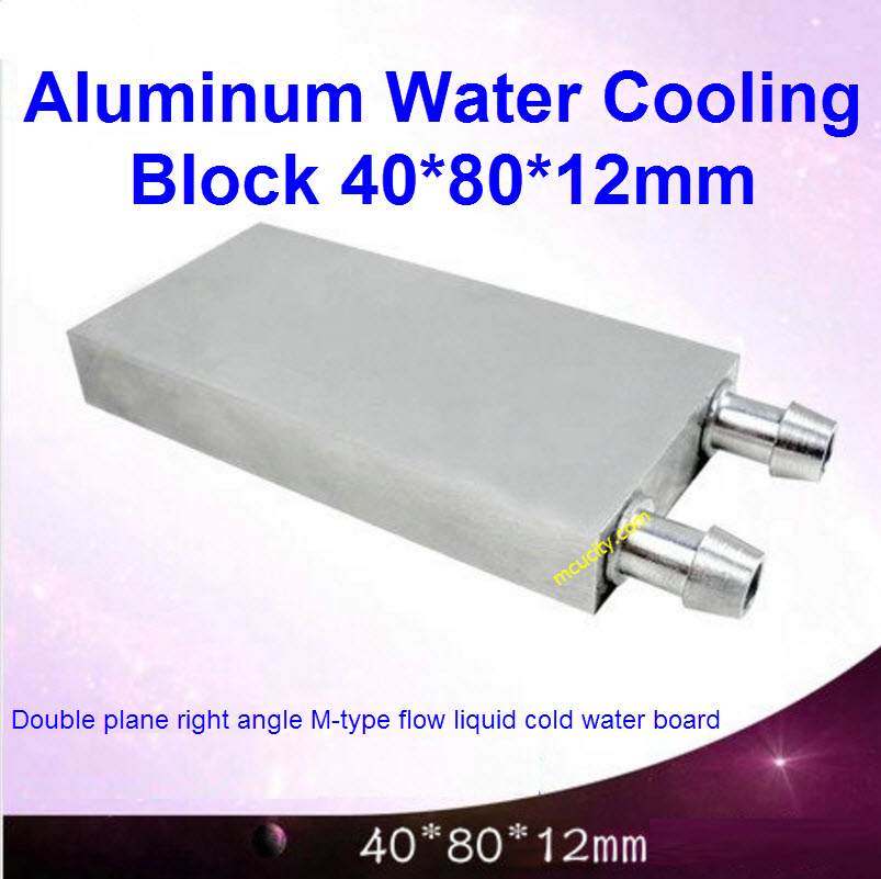 Aluminum Water Cooling Block 40x80x12mm Liquid Cooler Water block