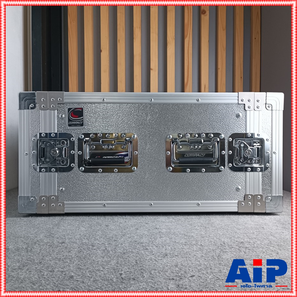 COMPACT B-6U 2ฝาหน้า-หลัง ลึก21" ผิวอลูมิเนียม แร็ค กล่องใส่เครื่องเสียง แร็คลึก21นิ้ว RACK6U เอไอ-ไพศาล