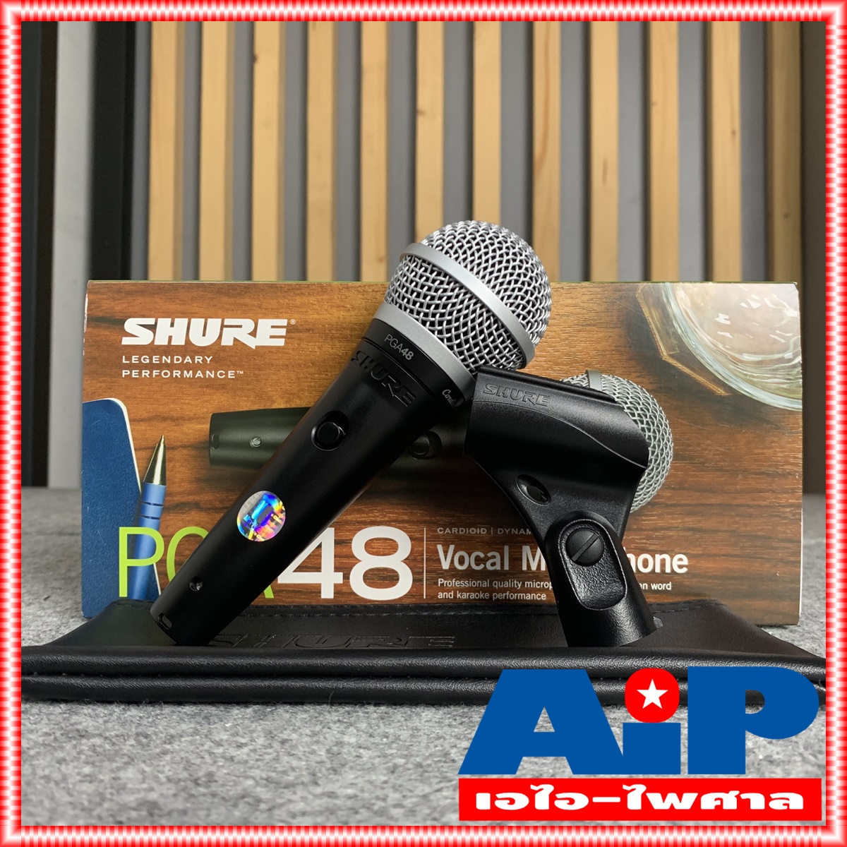 SHURE แท้ รุ่น PGA48-LC *แท้มหาจักร* PGA48 PGA-48 Dynamic Microphone +++ ชัวร์ ไมค์ ไมค์สาย ไมค์ร้อง