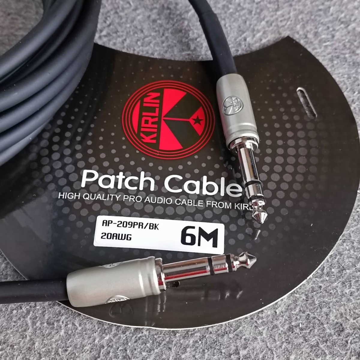 6เมตร Kirlin AP-209PR สายไมค์สเตอร์ 6.35mm TRS หัวท้าย สาย PHONE สเตอริโอ สายแจ็คไมค์สเตอริโอ สายสัญญาณสำเร็จรูป เอไอ-ไพศาล