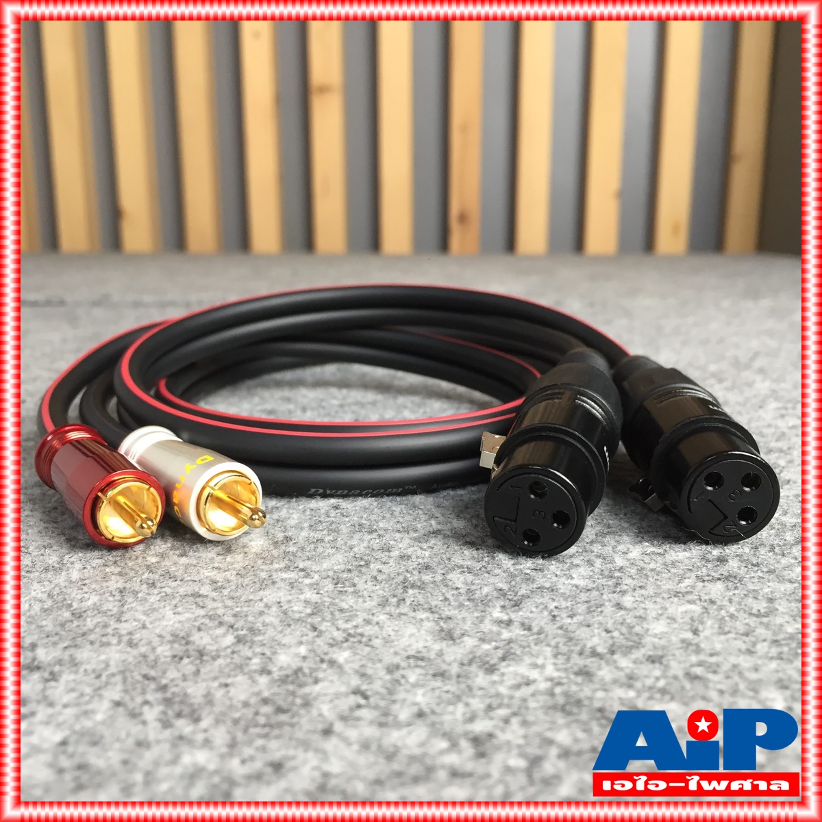 1เมตร DYNACOM สายJ.CANNON-P.RCAข้างละ2หัว 1M J2049-6 สายดำ สายสัญญาณเสียง XLR เมีย- RCA คู่ยาว 1เมตร XLR เมีย + RCA ยาว1เมตร XLRจะมีสีเงินและสีดำขึ้นกับล็อตการผลิต